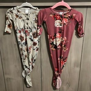 Lou Lou & Company floral print knitted gowns
